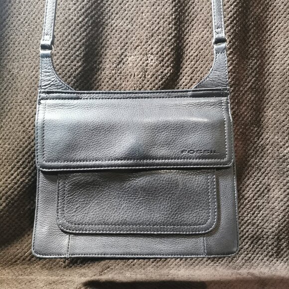 Black/Silver Vintage Double Sided Organizer Crossbody EUC #235 - Picture 1 of 14